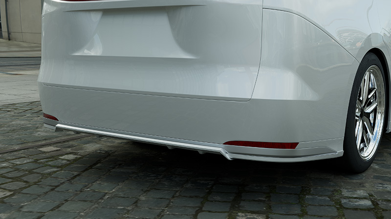 LEXUS LM リヤスポイラー 完成予想CG