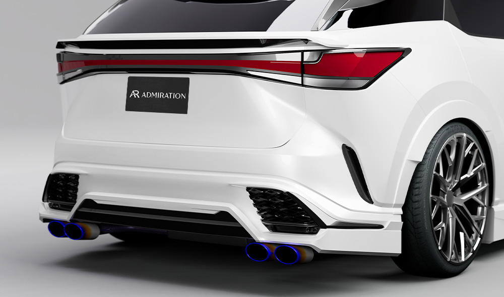 レクサスRX500h リヤハーフスポイラー エアロパーツ カスタム