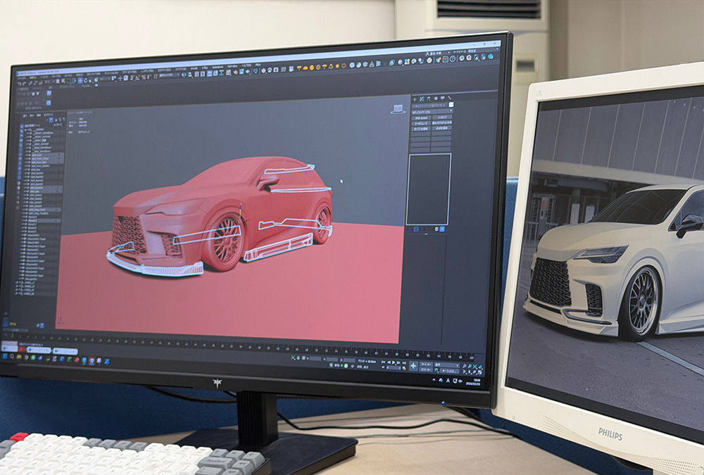 レクサスRX 3DCAD画像 エアロパーツ カスタム