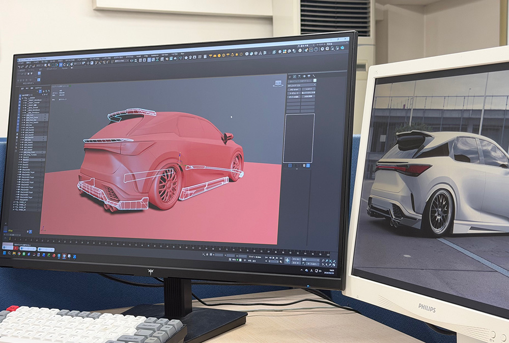 レクサスRX 3DCAD画像 エアロパーツ カスタム